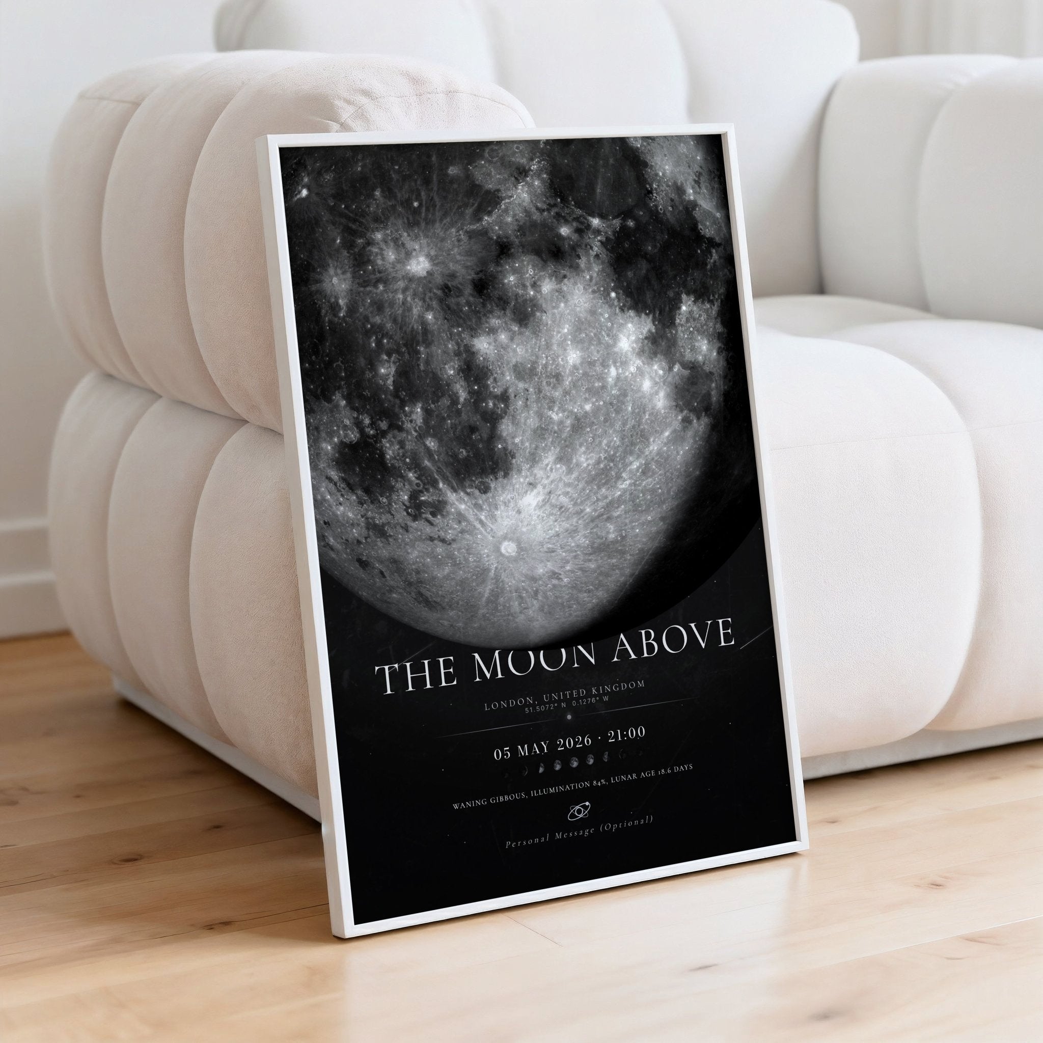 Moon Phase Poster Print: Custom Moon Art Print - InkOnPostersMoon Phase Poster Print: Custom Moon Art PrintPoster