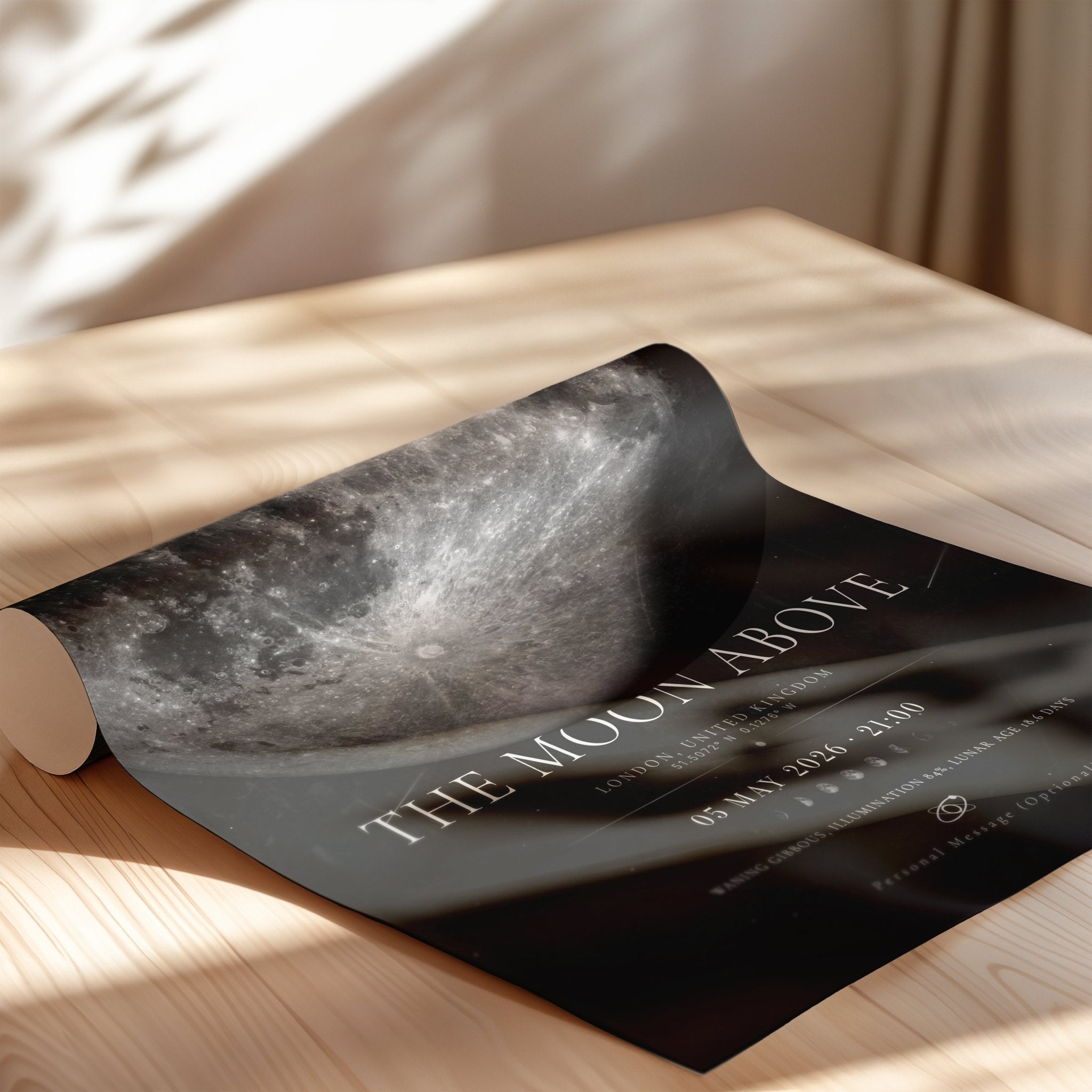 Moon Phase Poster Print: Custom Moon Art Print - InkOnPostersMoon Phase Poster Print: Custom Moon Art PrintPoster