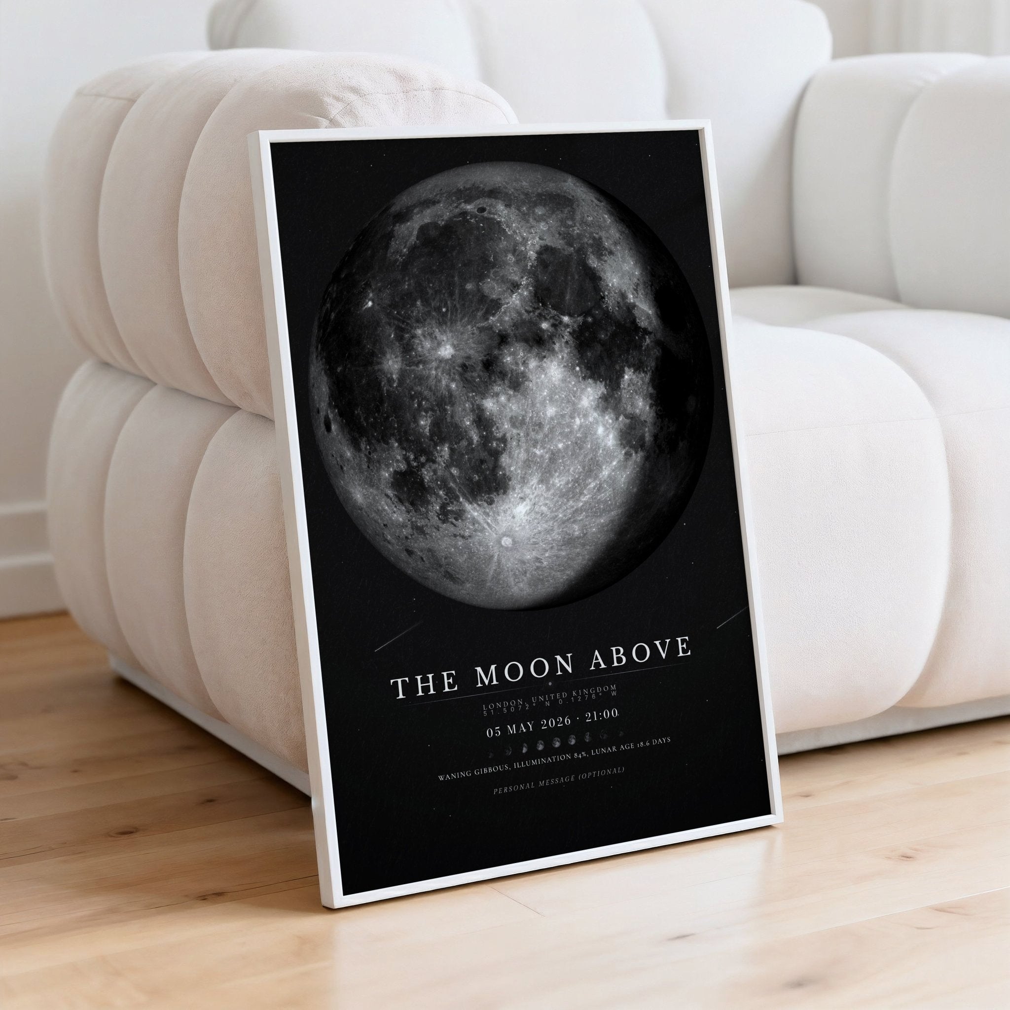 Moon Phase Poster Print: Custom Moon Art Print - InkOnPostersMoon Phase Poster Print: Custom Moon Art PrintPoster