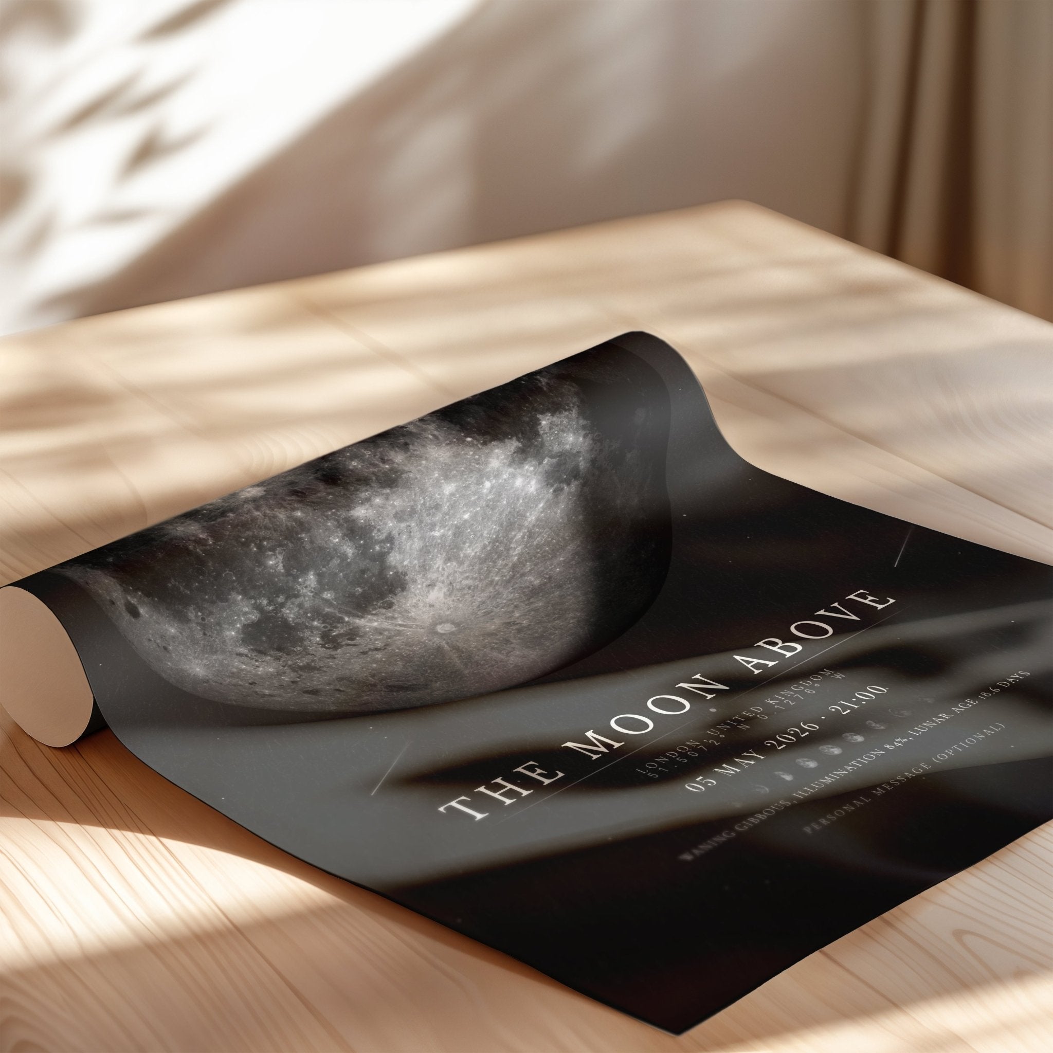 Moon Phase Poster Print: Custom Moon Art Print - InkOnPostersMoon Phase Poster Print: Custom Moon Art PrintPoster