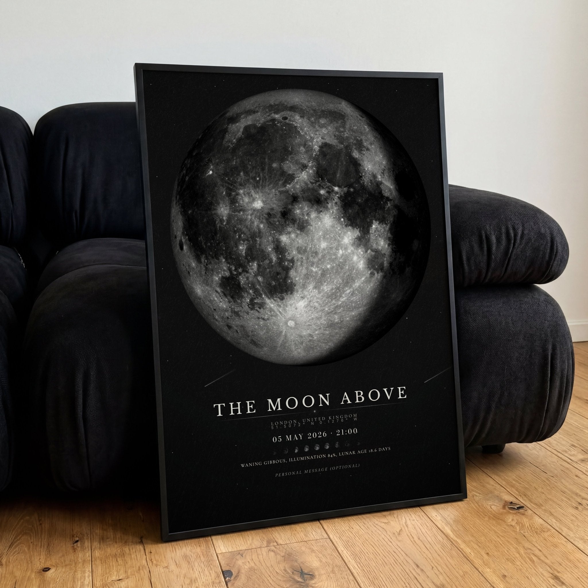 Moon Phase Poster Print: Custom Moon Art Print - InkOnPostersMoon Phase Poster Print: Custom Moon Art PrintPoster