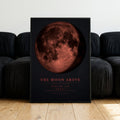 Moon Phase Poster Print: Custom Moon Art Print — Crimson Edition - InkOnPostersMoon Phase Poster Print: Custom Moon Art Print — Crimson EditionPoster