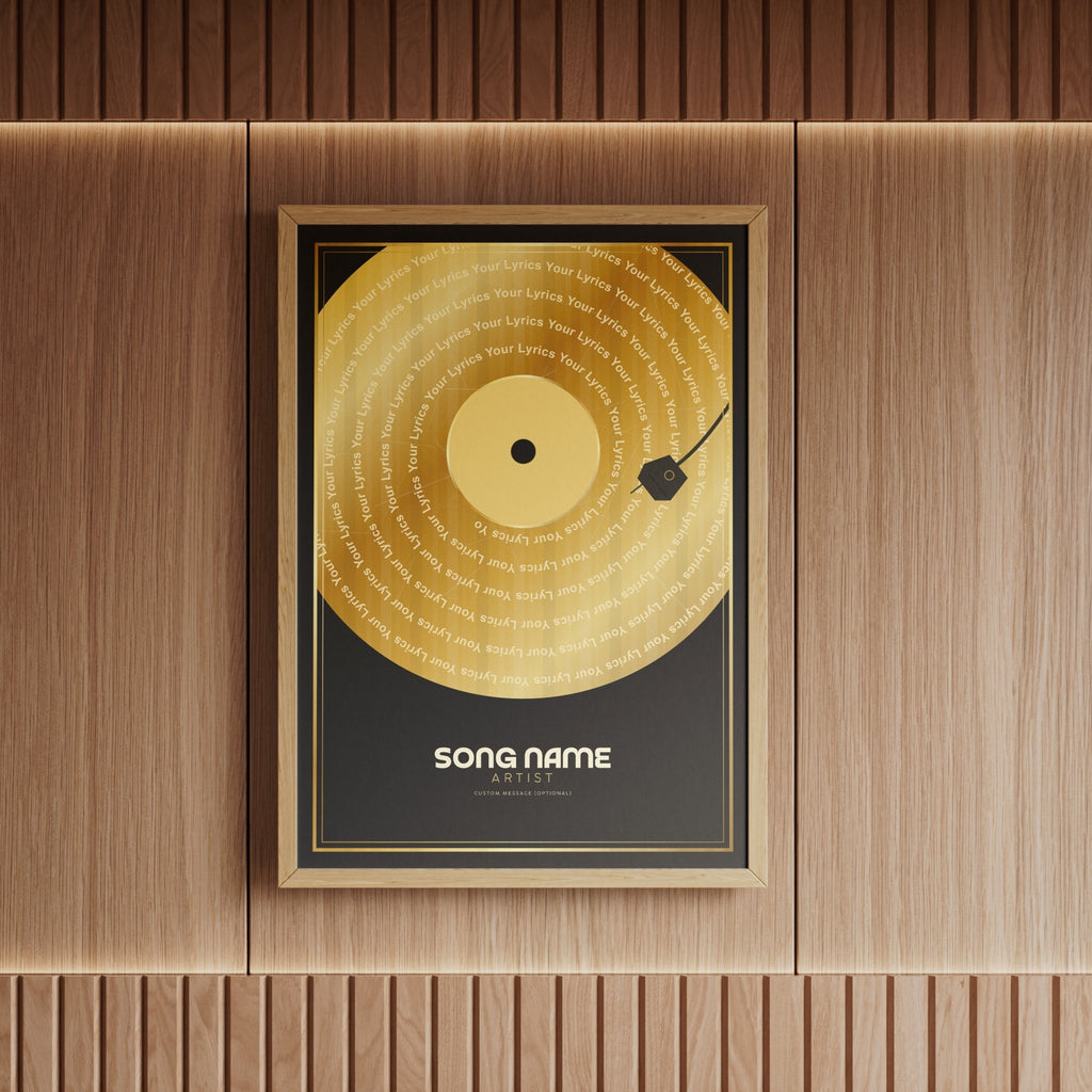 Personalised GOLD Vinyl Record Poster - InkOnPostersPersonalised GOLD Vinyl Record PosterPoster
