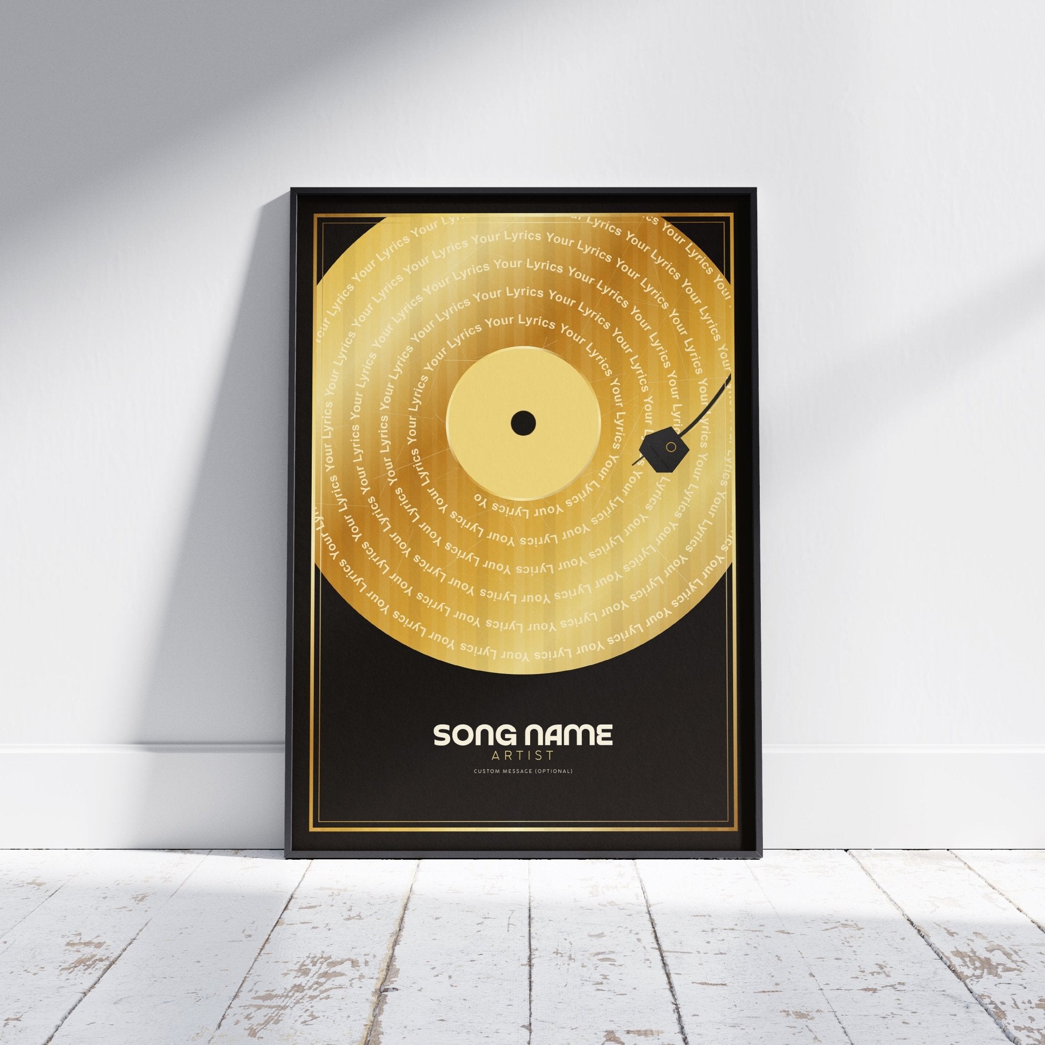 Personalised GOLD Vinyl Record Poster - InkOnPostersPersonalised GOLD Vinyl Record PosterPoster