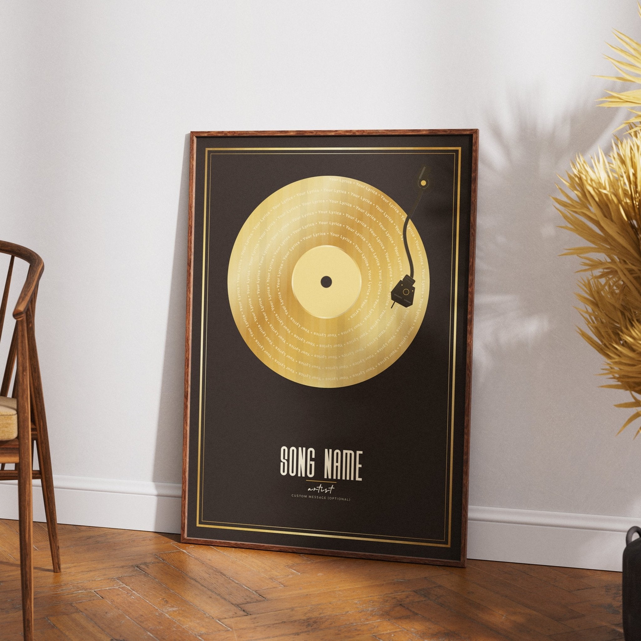 Personalised Gold Vinyl Record Poster - InkOnPostersPersonalised Gold Vinyl Record PosterPoster