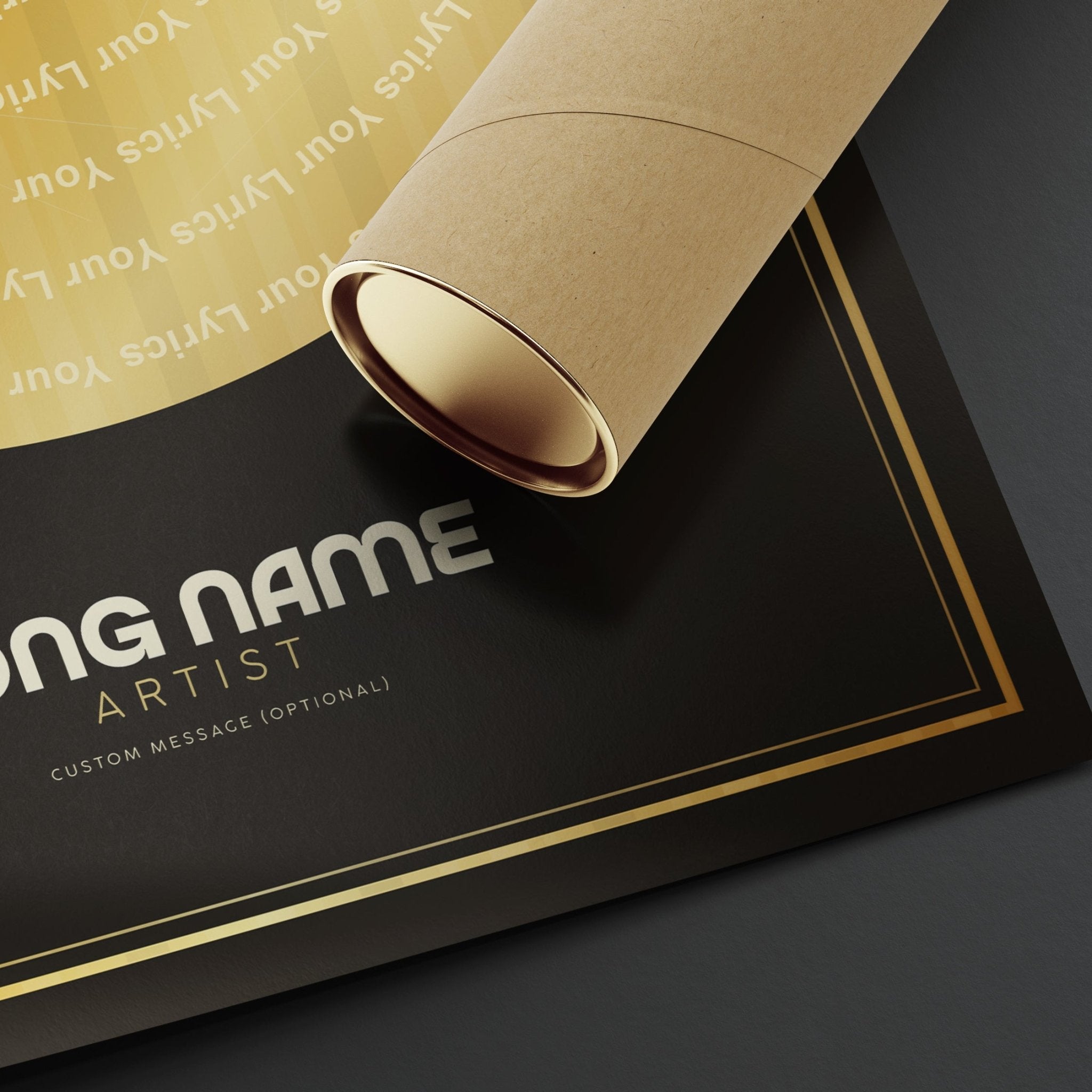 Personalised GOLD Vinyl Record Poster - InkOnPostersPersonalised GOLD Vinyl Record PosterPoster