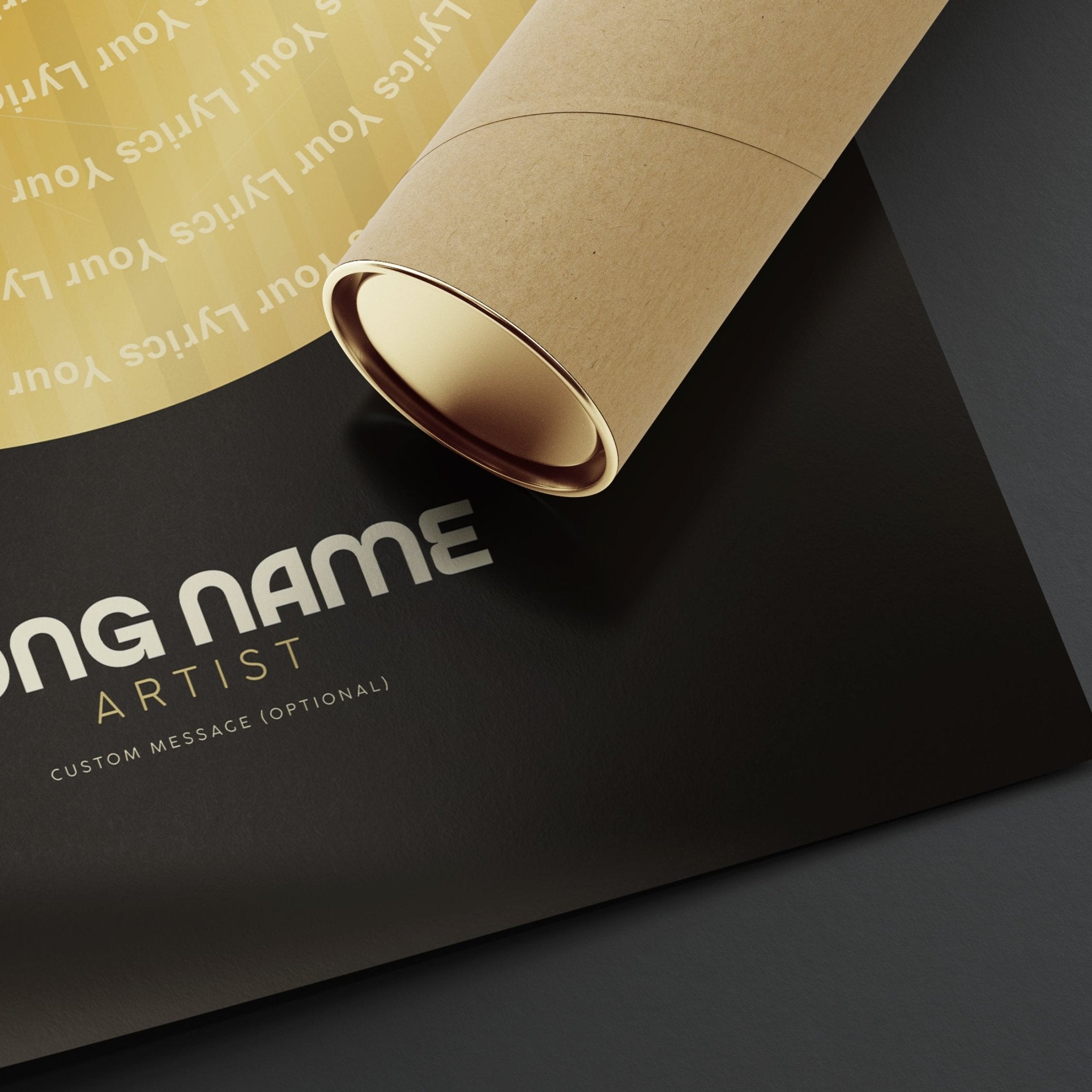 Personalised GOLD Vinyl Record Poster - InkOnPostersPersonalised GOLD Vinyl Record PosterPoster