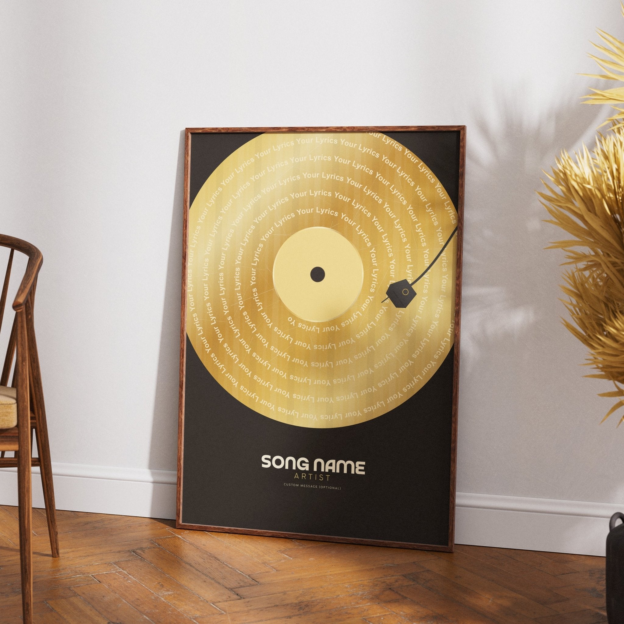 Personalised GOLD Vinyl Record Poster - InkOnPostersPersonalised GOLD Vinyl Record PosterPoster