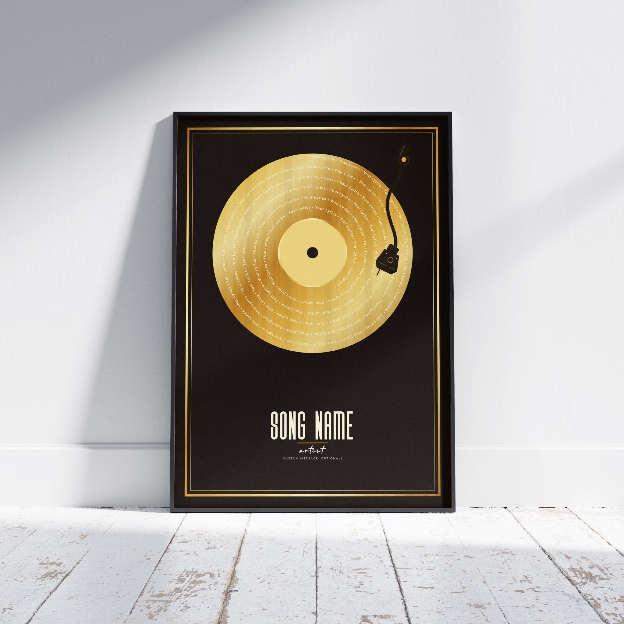 Personalised Gold Vinyl Record Poster - InkOnPostersPersonalised Gold Vinyl Record PosterPoster