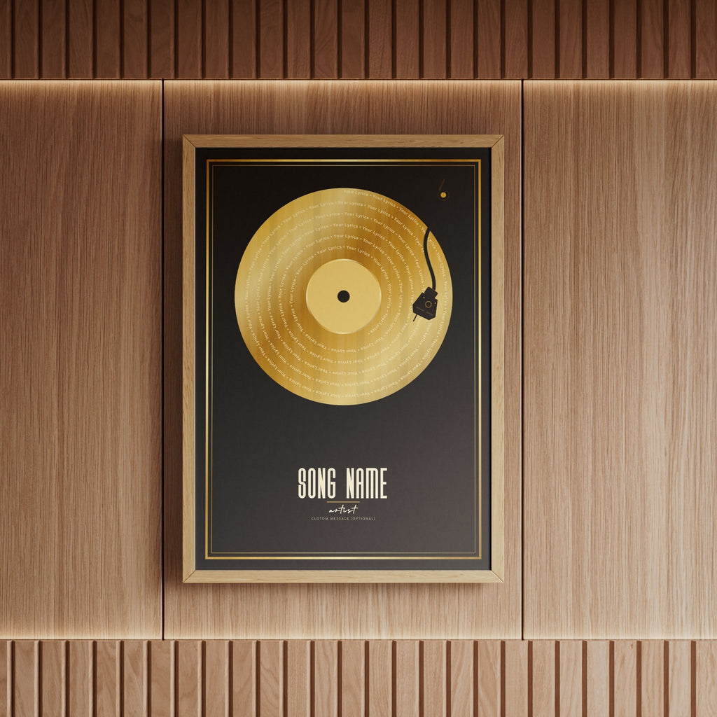 Personalised Gold Vinyl Record Poster - InkOnPostersPersonalised Gold Vinyl Record PosterPoster