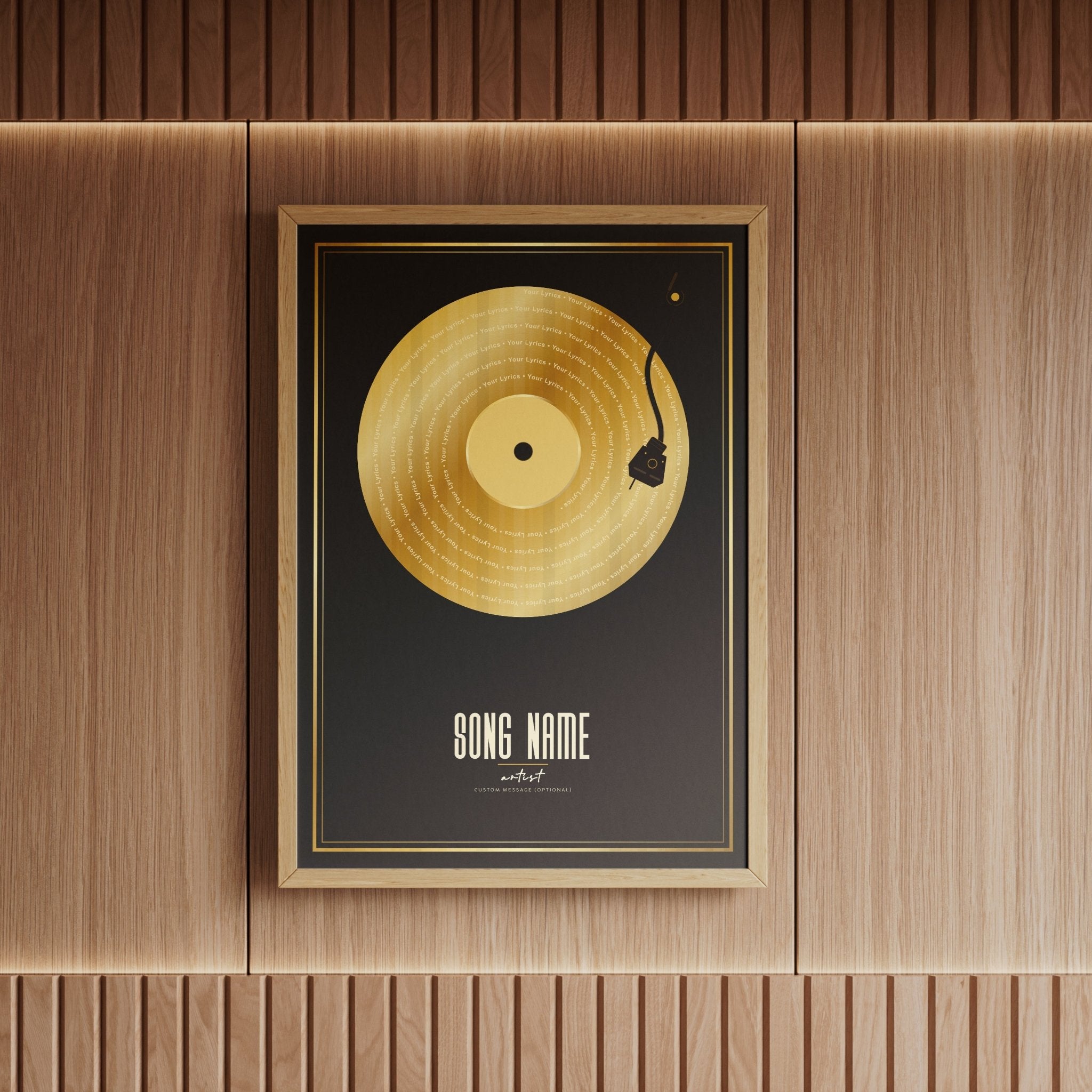 Personalised Gold Vinyl Record Poster - InkOnPostersPersonalised Gold Vinyl Record PosterPoster