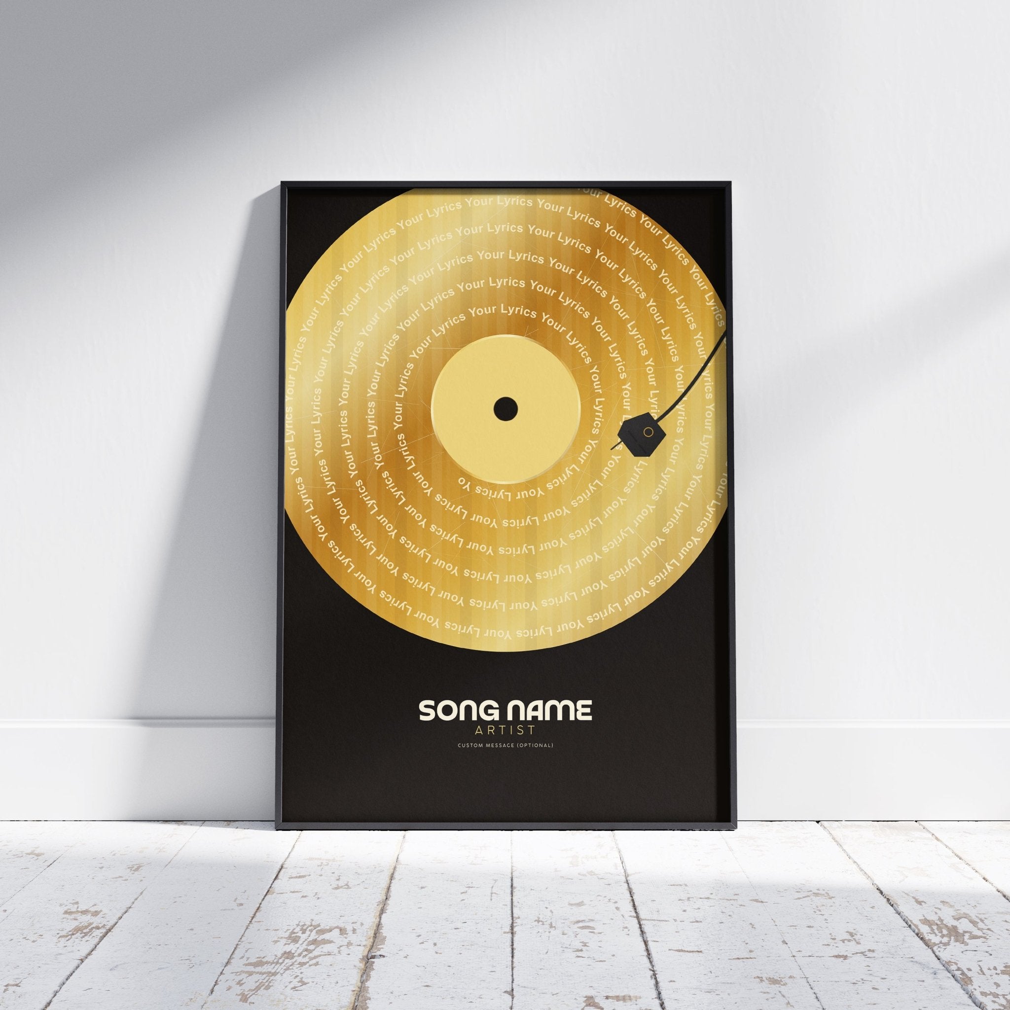 Personalised GOLD Vinyl Record Poster - InkOnPostersPersonalised GOLD Vinyl Record PosterPoster