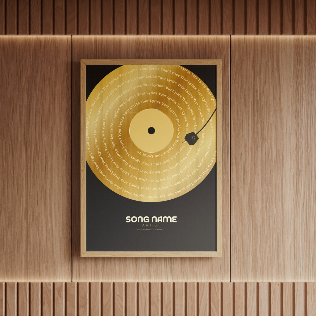 Personalised GOLD Vinyl Record Poster - InkOnPostersPersonalised GOLD Vinyl Record PosterPoster