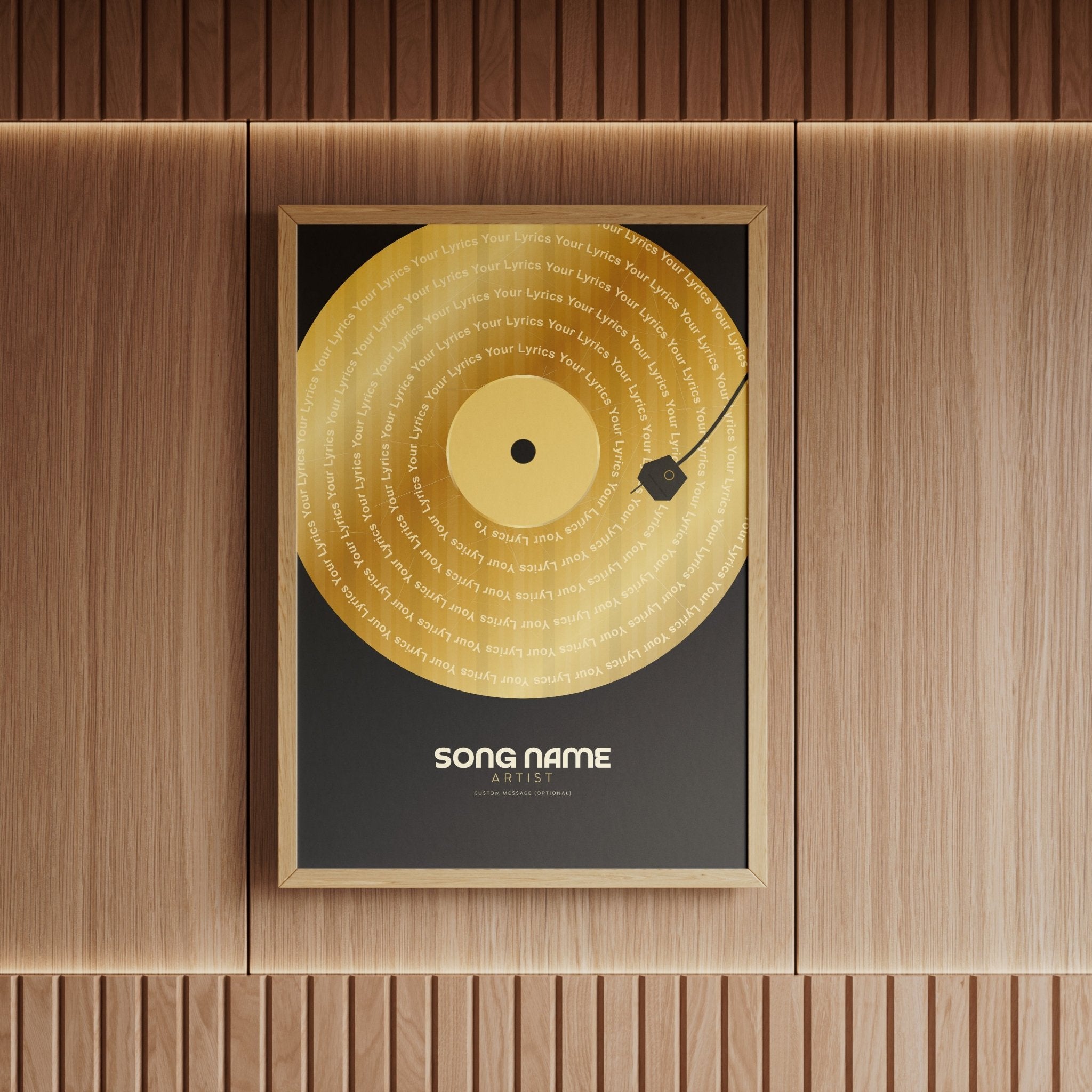 Personalised GOLD Vinyl Record Poster - InkOnPostersPersonalised GOLD Vinyl Record PosterPoster