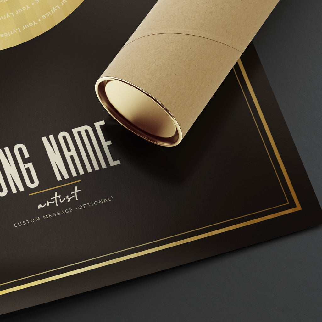 Personalised Gold Vinyl Record Poster - InkOnPostersPersonalised Gold Vinyl Record PosterPoster