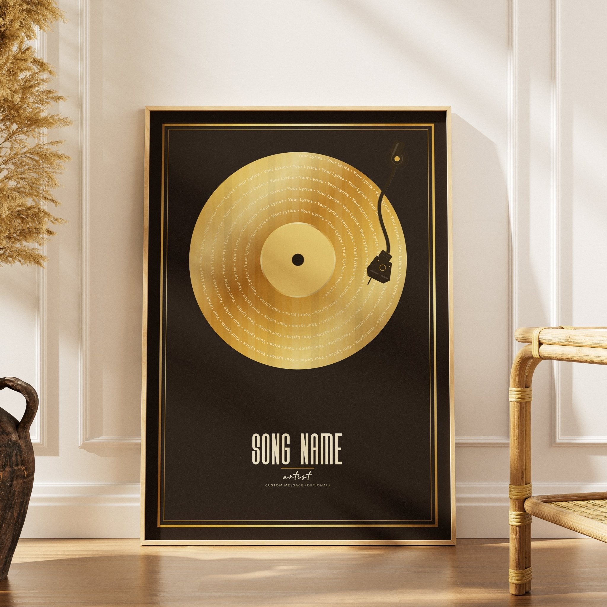Personalised Gold Vinyl Record Poster - InkOnPostersPersonalised Gold Vinyl Record PosterPoster