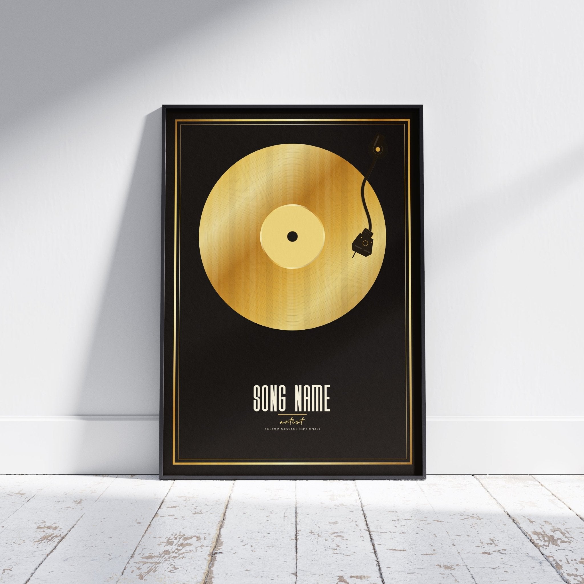 Personalised GOLD Vinyl Record Poster (no lyrics) - InkOnPostersPersonalised GOLD Vinyl Record Poster (no lyrics)Poster