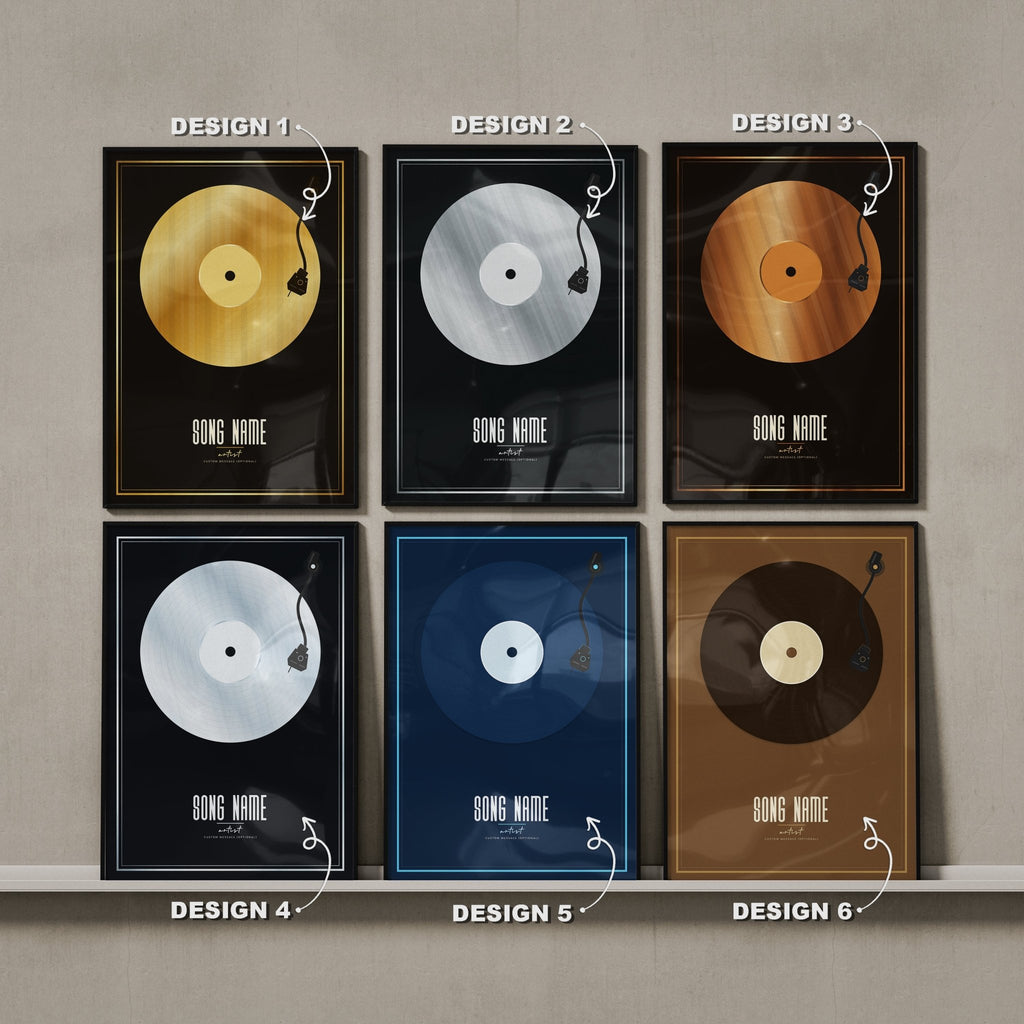 Personalised GOLD Vinyl Record Poster (no lyrics) - InkOnPostersPersonalised GOLD Vinyl Record Poster (no lyrics)Poster