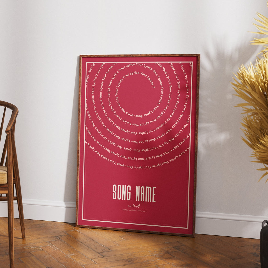 Personalised Lyrics Vinyl Record Poster - InkOnPostersPersonalised Lyrics Vinyl Record PosterPoster