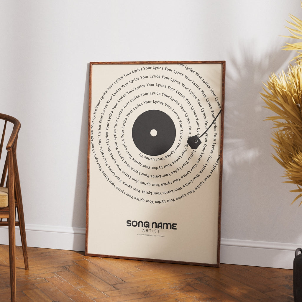 Personalised Lyrics Vinyl Record Poster - InkOnPostersPersonalised Lyrics Vinyl Record PosterPoster