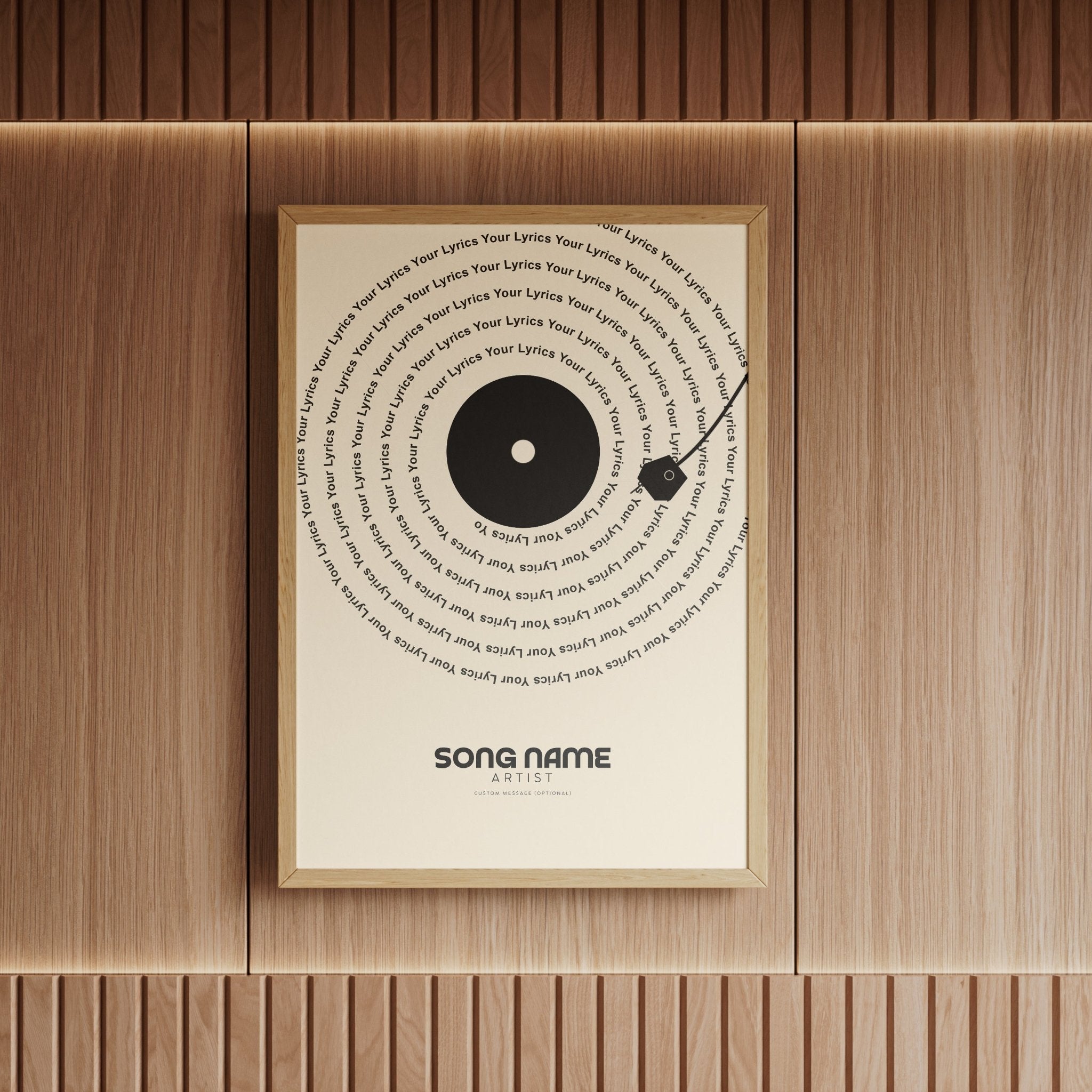 Personalised Lyrics Vinyl Record Poster - InkOnPostersPersonalised Lyrics Vinyl Record PosterPoster